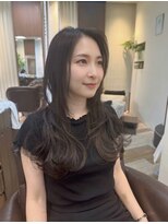 ヘアケアアンドヘアデザイン リベール(L:belle)&nbsp;大人韓国レイヤーカット◇流れるかきあげバング×上品くびれヘア