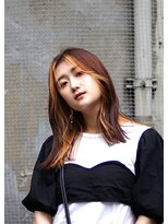 エマ(emma)&nbsp;顔まわりインナーカラー☆暖色系☆ミディアム☆