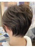 ショート 大人ショート ダークアッシュ   小顔ショート