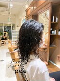 簡単スタイリングのルーズパーマ
