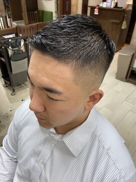 オムヘアー (HOMME HAIR) 【HOMME HAIR 稲田】 サイドパート フェード スタイル