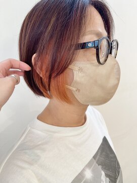 ピノリコ Hair&make pinorico オレンジインナー × オレンジベージュハイライト◎イメチェン★