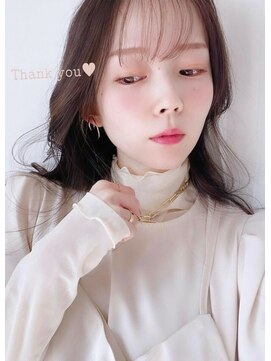 アン たまプラーザ(un) ◆シースルーバング＋ピンクベージュ【髪質改善オージュア】