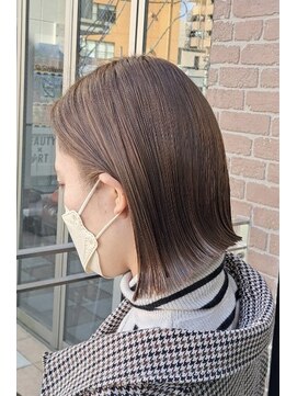 ナンバー リコ 名駅 ジャム 名古屋(N° rico JAM) キリッぱなし/ナチュラルボブミルクティーピンク/髪質改善