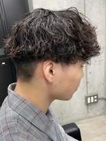 フイ 自由が丘(men's salon Hui)&nbsp;メンズ/アップバング/ツーブロックマッシュ/束感ショート波巻き