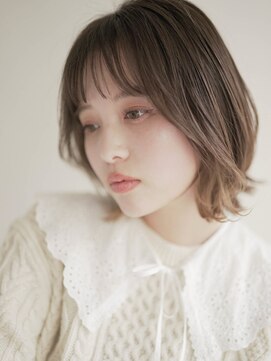 ムク 甲府(muku.) 前髪/オリーブグレー/小顔に見せるヘア/ココアベージュ[甲府駅]