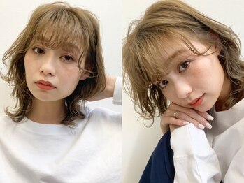 ヘア メイク ハク 横浜(hair make Haku)の写真/【カット+イルミナorアディクシーorN.カラー+トリートメント¥7400(前処理込)】透明感カラーで春を楽しむ♪