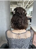 ヘアアレンジ/ヘアセット/結婚式ヘア/ハーフアップ