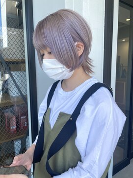 ナンバー(number+) 20代30代大人可愛いダブルカラーブリーチハイトーンショート