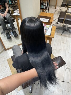 美容室 パルス 静岡鷹匠店(PALS) 髪質改善カラー/ブルーブラック/艶カラー