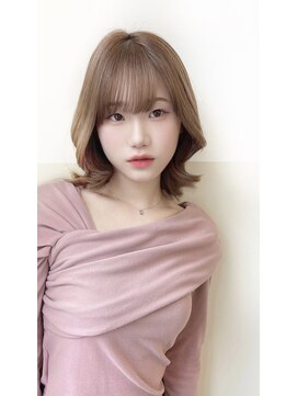 ボヌール 銀座並木通り店(Bonheur) ［Stylist 田中］グレージュカラー×韓国くびれボブ