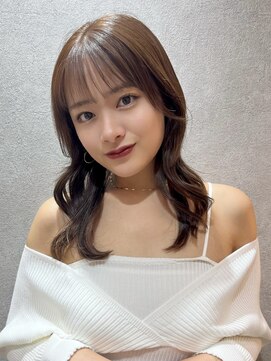 ルームバイシー 新宿(Loom. by Sea) 韓国風レイヤーカット×ブラウン【新宿/韓国ワンホンヘア】
