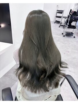 ノー バイ イオエ 西梅田(no. by ioe) ブリーチなしカラー/髪質改善/ミルクティーベージュ/小顔ヘア