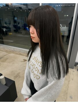 ビーヒアナウ N゜03 金沢駅西店(BE HERE NOW) オリーブグレージュ×セミロング