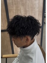 メンズギフト(men's GIFT)&nbsp;刈り上げツーブロックツイストスパイラルパーマメンズマッシュ