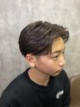 ヒロギンザバーバーショップ 丸の内店(HIRO GINZA BARBER SHOP)&nbsp;毛流れセンターパートスタイル