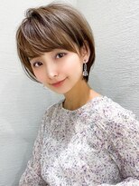 アフロート エル 大阪(AFLOAT L)&nbsp;耳かけショートボブ/30代/40代/50代/チェリーブラウン