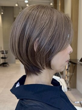 ソワネ 表参道(soigne) 青山髪質改善カラーミディアムボブアッシュグレージュ50代60代◎