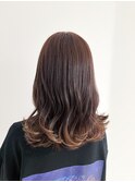 外ハネミディ×ナチュラルグラデーション