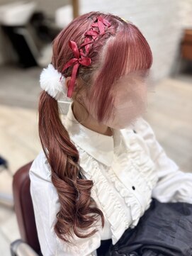 ハウス(HAUS.) 編み込みリボンツインテール★横浜ヘアメ/ツインアレンジ