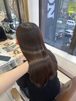 フォルテ 表参道店(FORTE) オリーブベージュ/透明感カラー/韓国スタイル/髪質改善/表参道