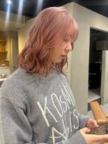 ヘアー アイス ルーチェ(HAIR ICI LUCE)&nbsp;ピンクベージュ/ダブルカラー/ミディアム/星