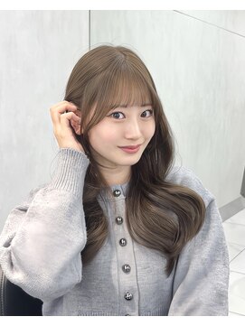 バレット 福岡天神(VALETTE) ブリーチなしグレージュ/シースルー前髪/低めレイヤーカット