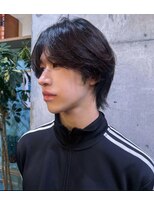 ロンドフルール 大宮東口(Lond fleur) men's/メンズ/リバースセンターパート/黒染め/ニュアンスパーマ