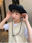 ワイドバングショートシースルーバングショート