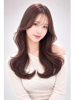 エートス(ethos)&nbsp;三好市美容室 艶ブラウン韓国風レイヤーロング