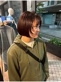 大分ショートボブ顔周りレイヤーカット髪質改善カラー