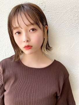 アンアミ オモテサンドウ(Un ami omotesando) 【Un ami】《増永剛大》    インナーカラーと切りっぱなしボブ