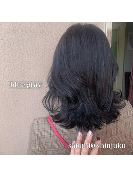ワット 新宿店 【W-新宿店担当Satomi】艶感ブルーグレージュで透ける暗髪カラー