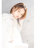 sungoose　ショートボブニュアンスカラーセンターパート