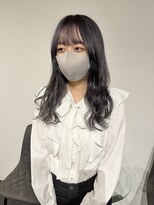 カフ(CAF)&nbsp;CAF FUKO ロングヘア/ラベンダーグレーカラー/大阪/心斎橋