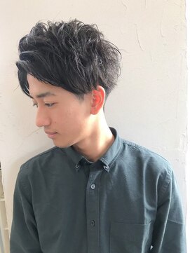 クレスト 草津店(CREST) マッシュツーブロックメンズパーママッシュウルフメンズカット
