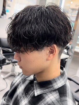 エルマーク 梅田(L-MARK) 波巻きパーマスパイラルパーマツイストスパイラルパーマメンズ