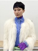 ハンサムショートレディースベリーショートバイオレット暗髪