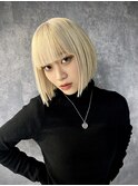 ショートカットミニウルフカットショートウルフチェリーブラウン