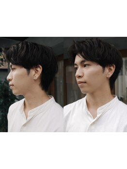 【福島/西梅田】20～30代多数！メンズカット&パーマ特化型サロン/カット+パーマ7900円～/3500円～