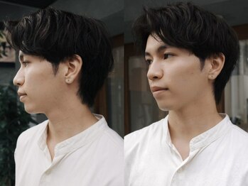 ブラウン バイ イフ 福島(BROWN by if)の写真/【福島/西梅田】20~30代多数!メンズカット&パーマ特化型サロン/カット+パーマ7900円~/3500円~