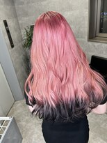 モーション 新宿(motion)&nbsp;パールピンク　ダブルカラー　裾カラー