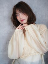 ルー(Luu)&nbsp;ミディアムボブ/ゆるふわパーマ/髪質改善/髪質改善/水素カラー