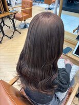 ユニ バイ マグ 長野店(Uni.by Mag)&nbsp;" 透け感抜群" ダブルカラー ミルクティーピンクベージュ