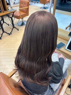 ユニ バイ マグ 長野店(Uni.by Mag) " 透け感抜群" ダブルカラー ミルクティーピンクベージュ