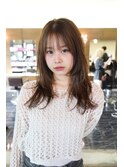 ブリーチなしの透明感カラーとレイヤーを入れたふるふわスタイル