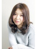 上品センターパート【アッシュベージュブラウン】