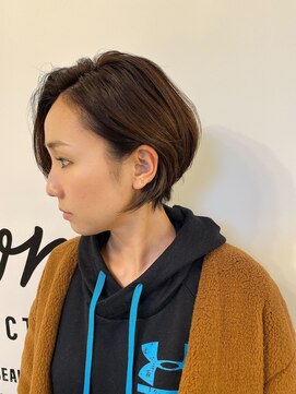 グロウム バイ アフェクト(glowm by AFFECT) 丸みショートボブ 前髪長めショート
