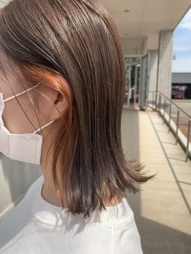 アメイジングヘアー 千歳店(AMAZING HAIR) 【AMAZING HAIR千歳店/横山】イヤリングカラー ビビットオレンジ