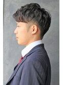 メンズ爽やかビジネスナチュラルパーマ